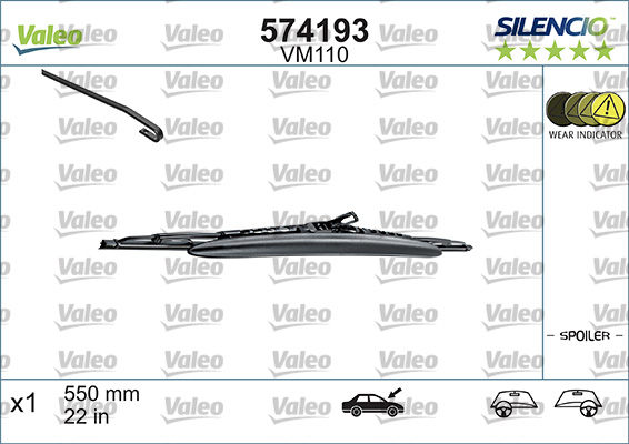 VALEO SILENCIO PERFORMANCE Ablaktörlő lapát 574193_VALEO